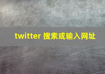 twitter 搜索或输入网址